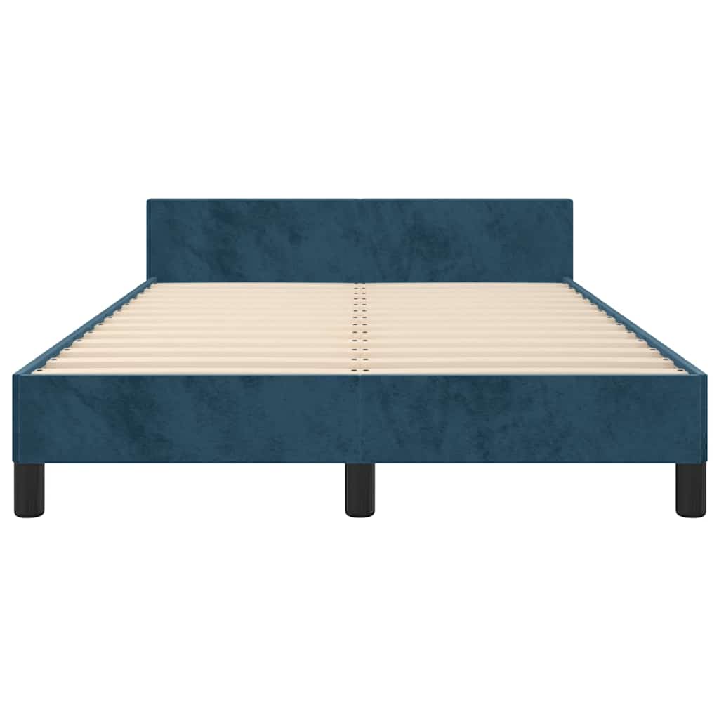 Giroletto senza Materasso Blu Scuro 120x200 cm in Velluto