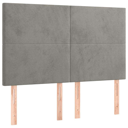 Giroletto senza Materasso Grigio Chiaro 140x190 cm Velluto
