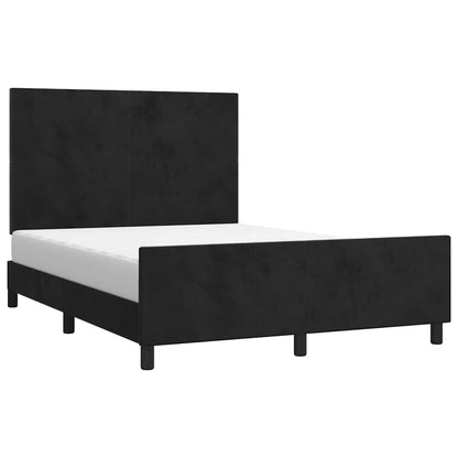 Giroletto senza Materasso Nero 140x190 cm in Velluto