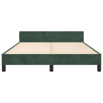 Giroletto con Testiera Verde Scuro 140x190 cm in Velluto - homemem39