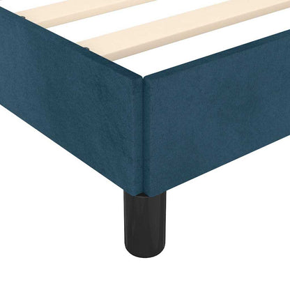 Giroletto senza Materasso Blu Scuro 140x190 cm in Velluto