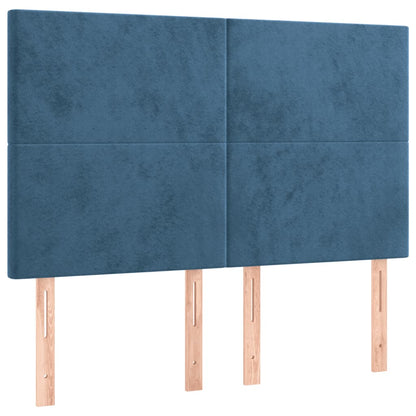 Giroletto senza Materasso Blu Scuro 140x190 cm in Velluto