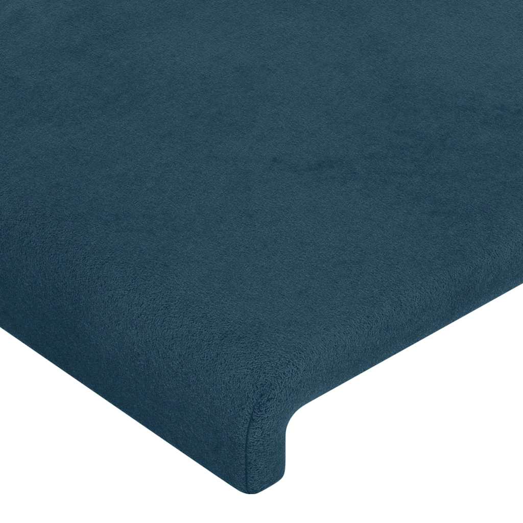 Giroletto senza Materasso Blu Scuro 140x190 cm in Velluto