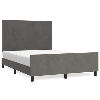 Giroletto senza Materasso Grigio Scuro 140x200 cm Velluto