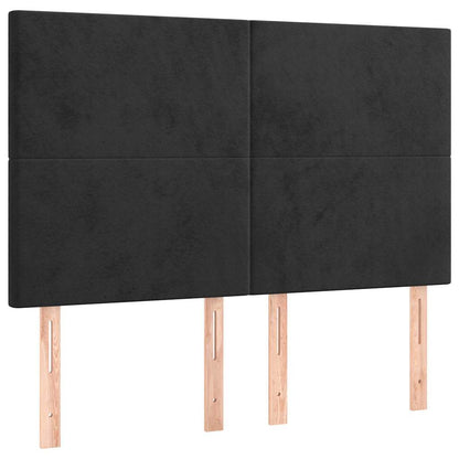Giroletto senza Materasso Nero 140x200 cm in Velluto