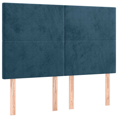 Giroletto senza Materasso Blu Scuro 140x200 cm Velluto