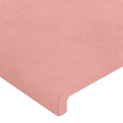 Giroletto con Testiera Rosa 140x200 cm in Velluto