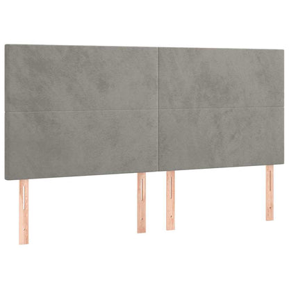 Giroletto senza Materasso Grigio Chiaro 160x200 cm Velluto