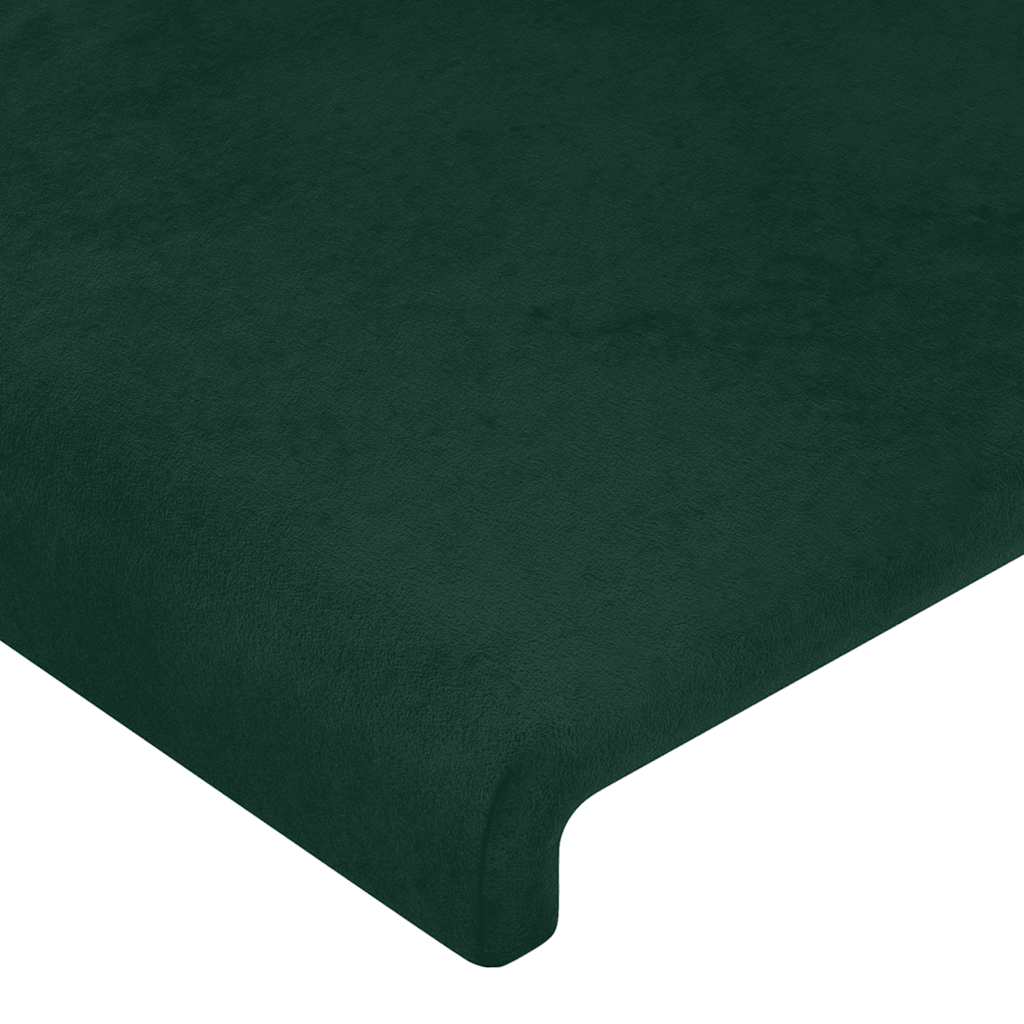 Giroletto senza Materasso Verde Scuro 160x200 cm in Velluto