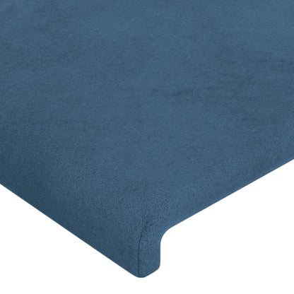 Giroletto senza Materasso Blu Scuro 160x200 cm in Velluto