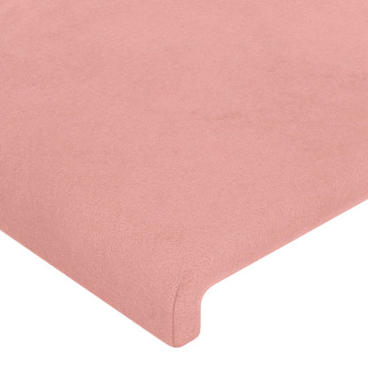 Giroletto con Testiera Rosa 160x200 cm in Velluto - homemem39