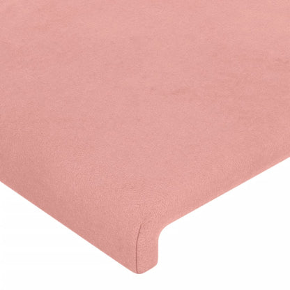 Giroletto con Testiera Rosa 180x200 cm in Velluto - homemem39