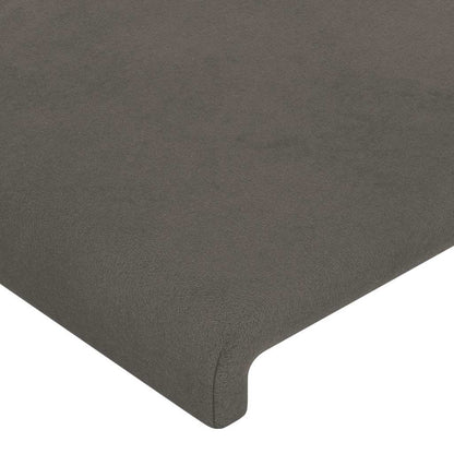 Giroletto senza Materasso Grigio Scuro 200x200 cm Velluto