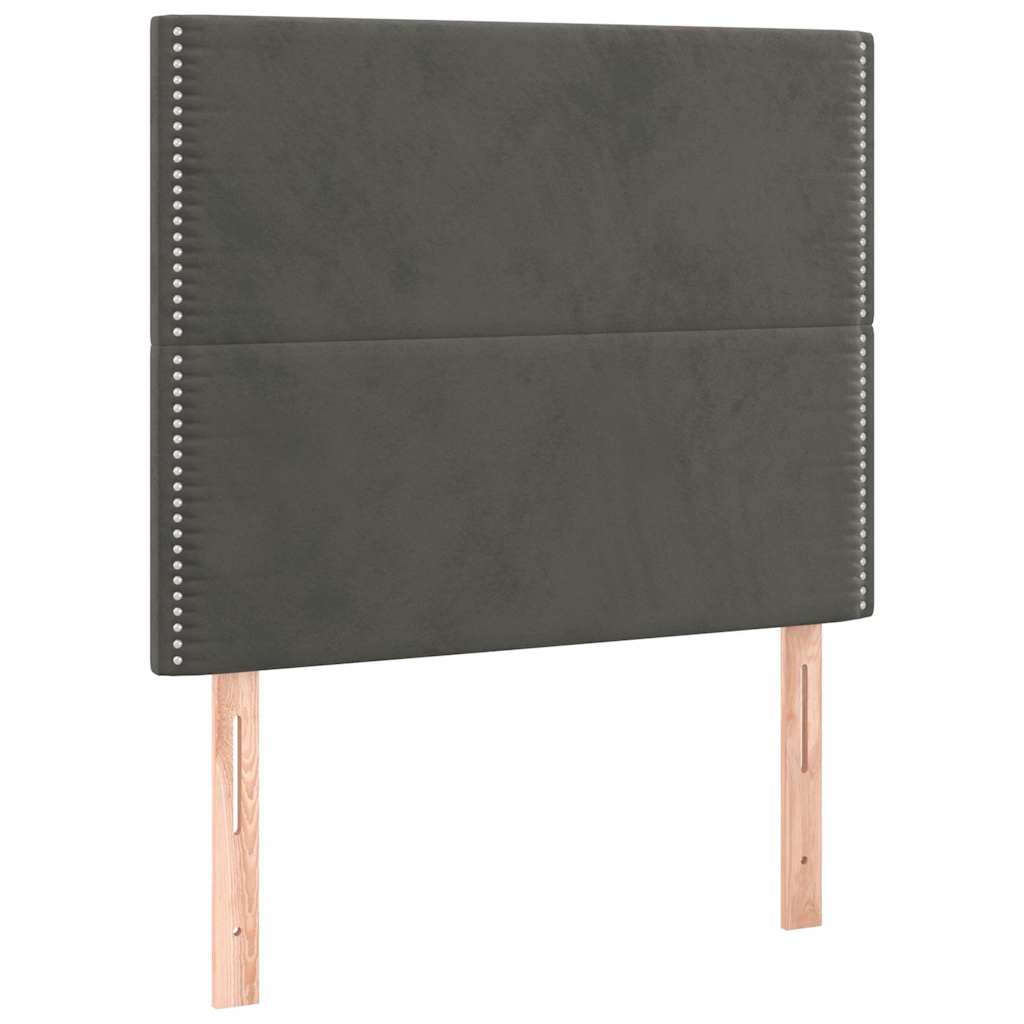 Giroletto senza Materasso Grigio Scuro 80x200 cm Velluto