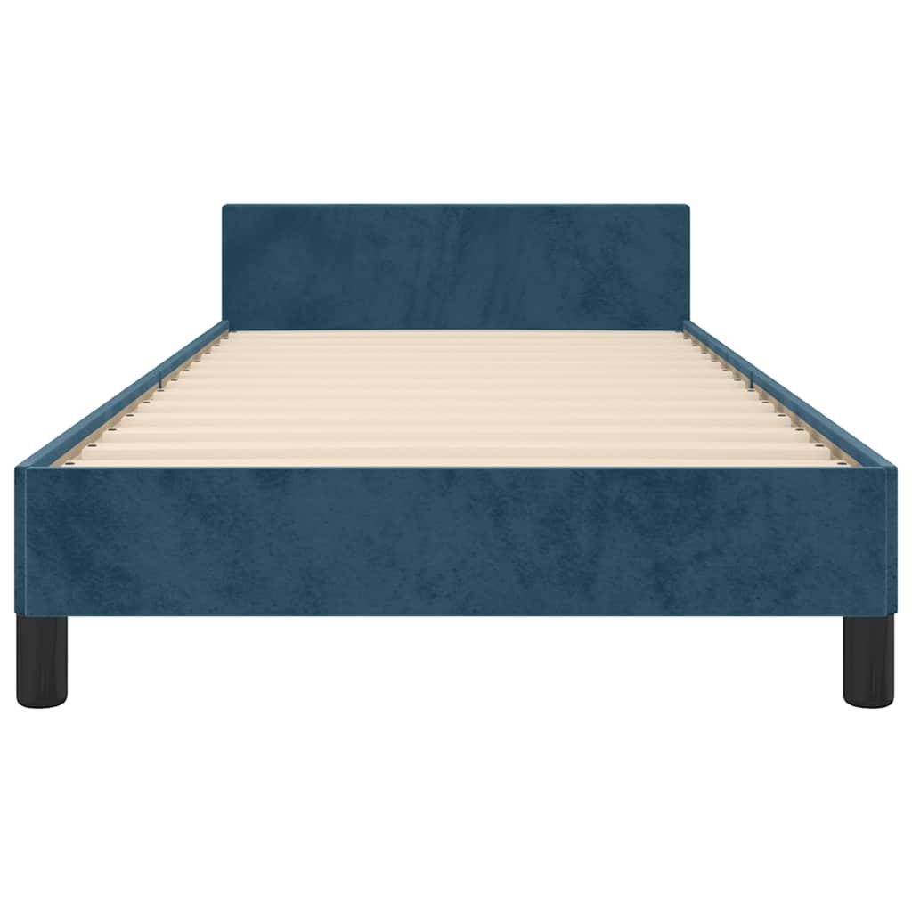 Giroletto senza Materasso Blu Scuro 90x190 cm in Velluto | homemem39