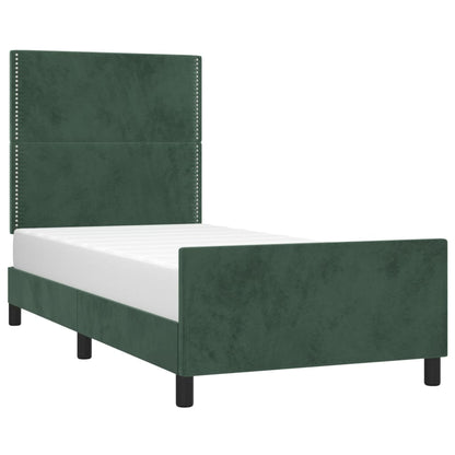 Giroletto senza Materasso Verde Scuro 90x200 cm in Velluto - homemem39