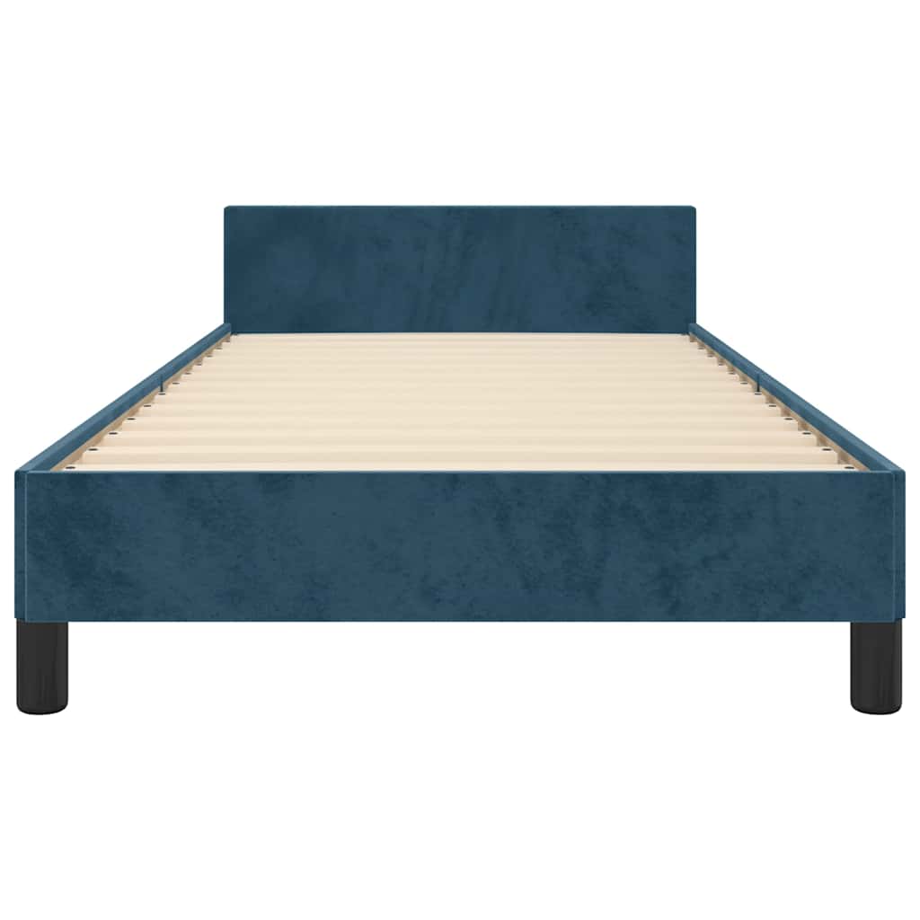 Giroletto senza Materasso Blu Scuro 90x200 cm in Velluto | homemem39