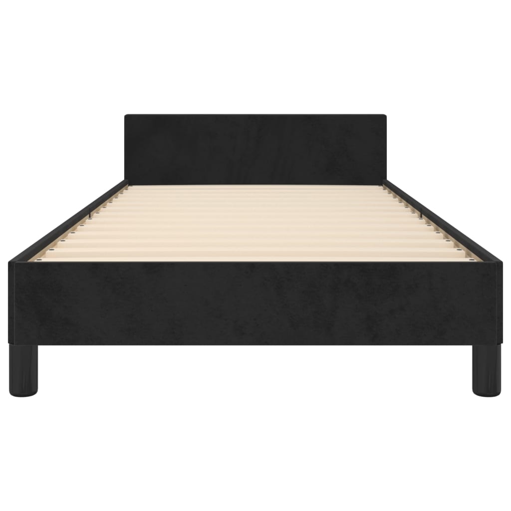 Giroletto senza Materasso Nero 100x200 cm in Velluto | homemem39