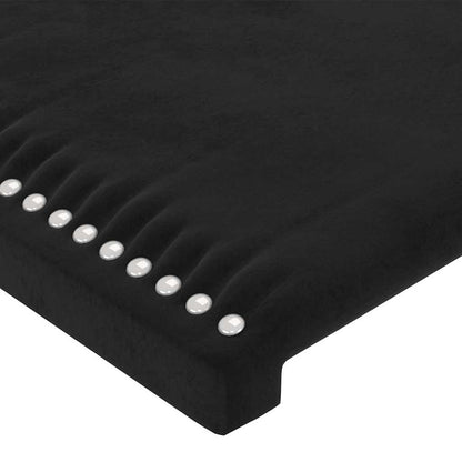 Giroletto senza Materasso Nero 100x200 cm in Velluto