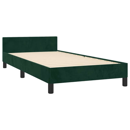 Giroletto senza Materasso Verde Scuro 100x200 cm in Velluto | homemem39