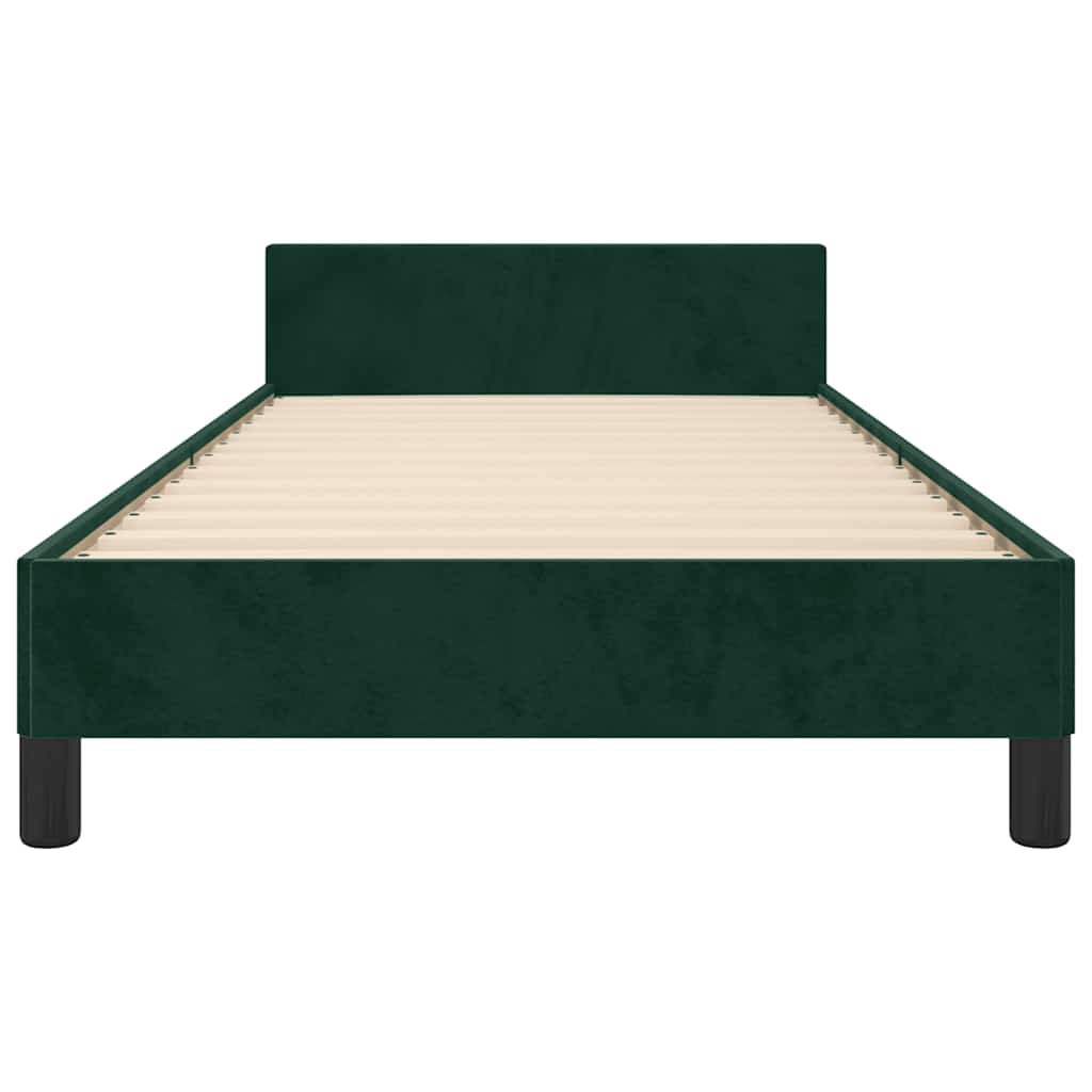 Giroletto senza Materasso Verde Scuro 100x200 cm in Velluto | homemem39
