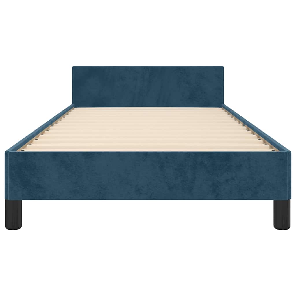 Giroletto senza Materasso Blu Scuro 100x200 cm in Velluto