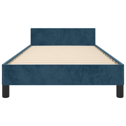 Giroletto senza Materasso Blu Scuro 100x200 cm in Velluto
