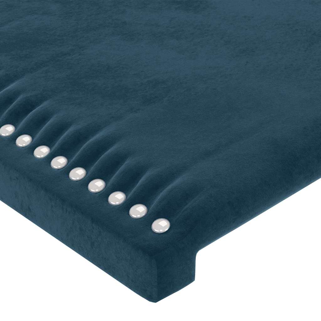 Giroletto senza Materasso Blu Scuro 100x200 cm in Velluto