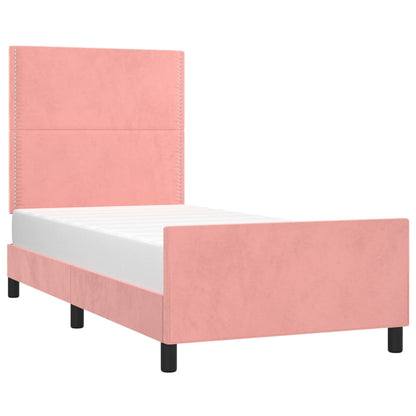Giroletto con Testiera Rosa 100x200 cm in Velluto | homemem39