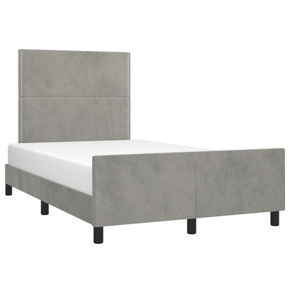 Giroletto senza Materasso Grigio Chiaro 120x200 cm Velluto - homemem39
