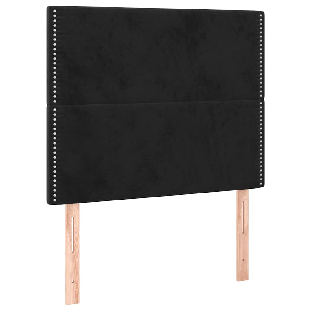 Giroletto senza Materasso Nero 120x200 cm Velluto