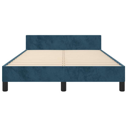 Giroletto senza Materasso Blu Scuro 120x200 cm in Velluto