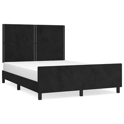Giroletto senza Materasso Nero 140x190 cm in Velluto