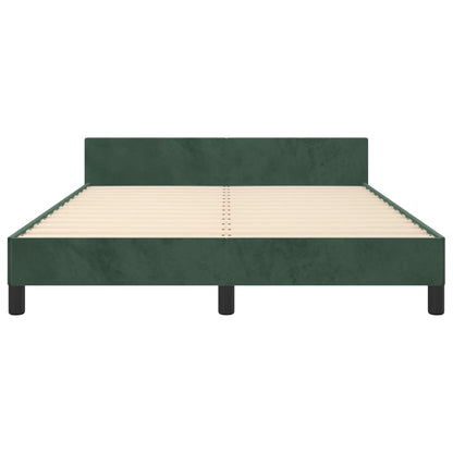 Giroletto senza Materasso Verde Scuro 140x190 cm in Velluto - homemem39