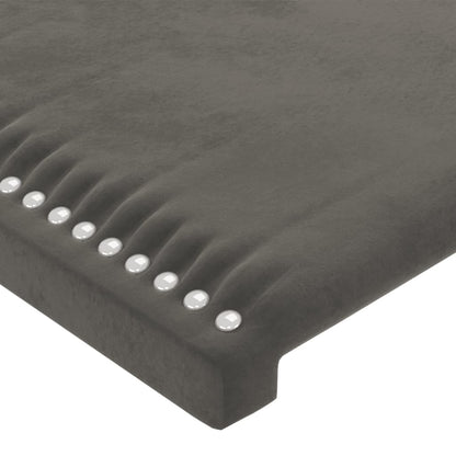 Giroletto con Testiera Grigio Scuro 180x200 cm in Velluto | homemem39