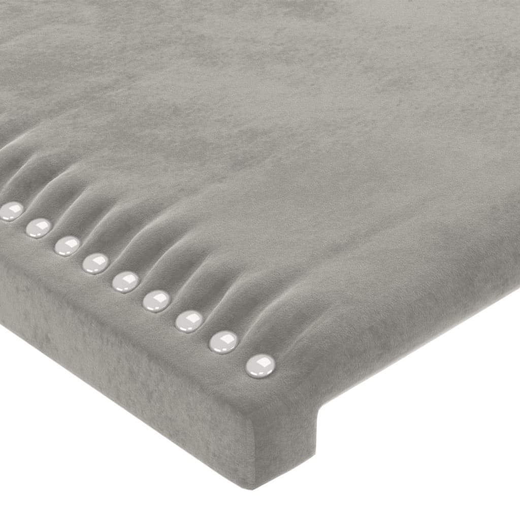 Giroletto senza Materasso Grigio Chiaro 200x200 cm Velluto | homemem39