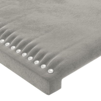 Giroletto senza Materasso Grigio Chiaro 200x200 cm Velluto | homemem39