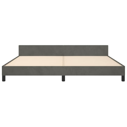 Giroletto senza Materasso Grigio Scuro 200x200 cm Velluto - homemem39