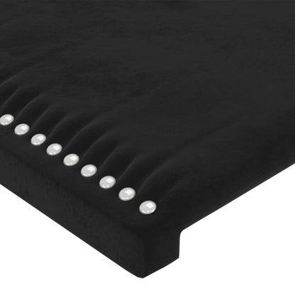Giroletto senza Materasso Nero 200x200 cm in Velluto | homemem39