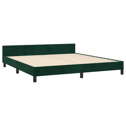 Giroletto senza Materasso Verde Scuro 200x200 cm in Velluto | homemem39