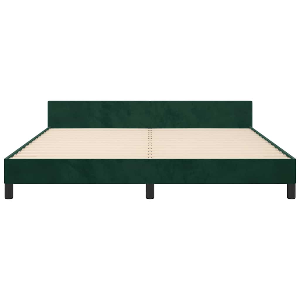 Giroletto senza Materasso Verde Scuro 200x200 cm in Velluto | homemem39