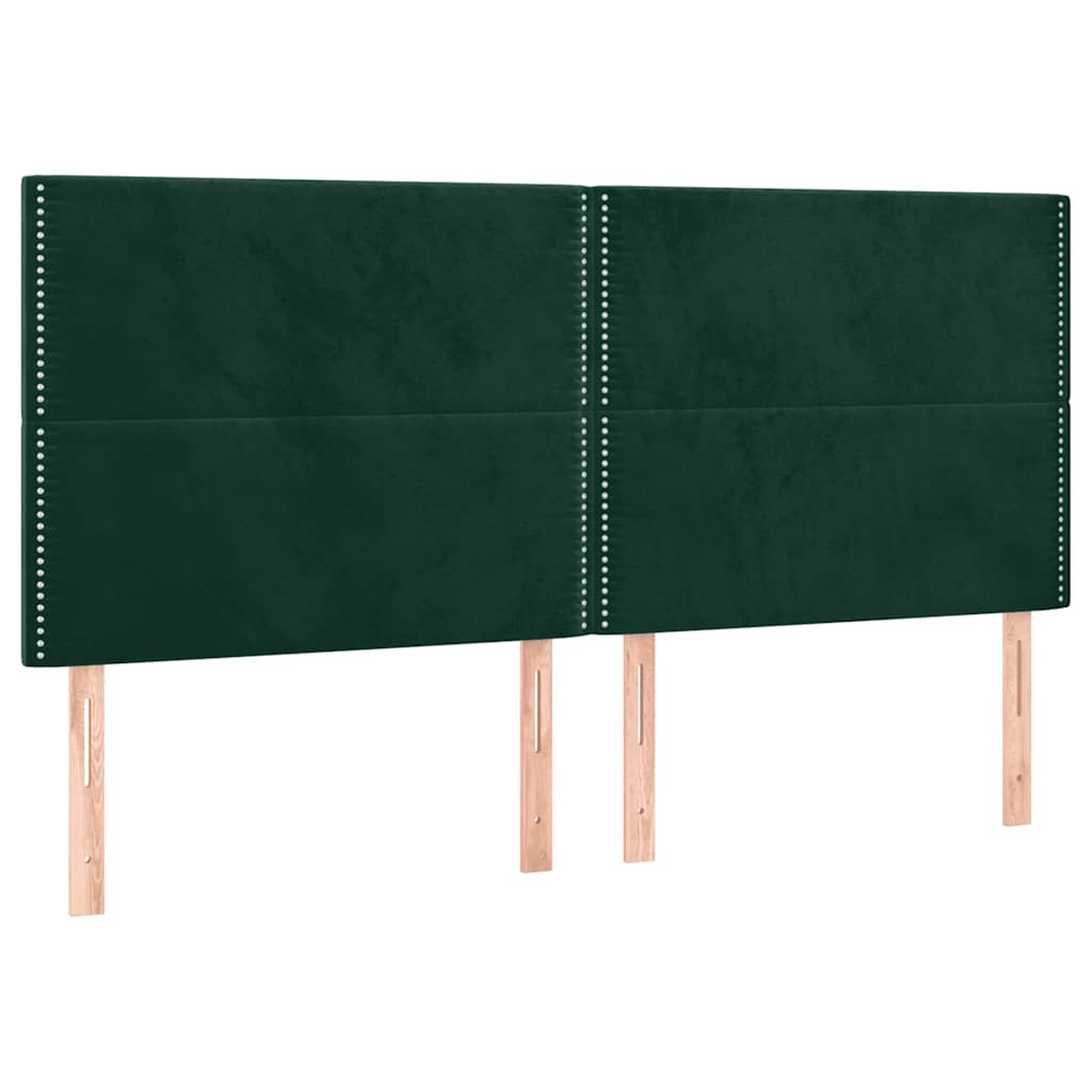 Giroletto senza Materasso Verde Scuro 200x200 cm in Velluto | homemem39