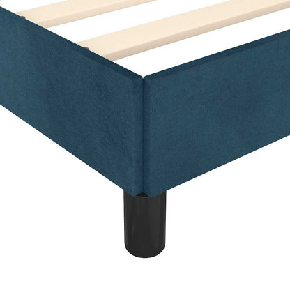 Giroletto senza Materasso Blu Scuro 200x200 cm in Velluto | homemem39