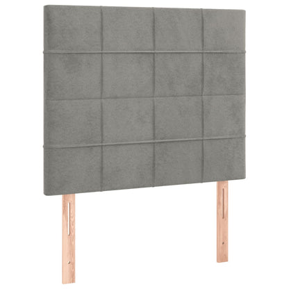 Giroletto senza Materasso Grigio Chiaro 90x190 cm Velluto - homemem39