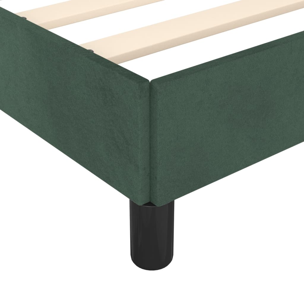 Giroletto senza Materasso Verde Scuro 90x190 cm in Velluto