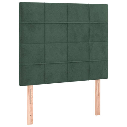 Giroletto senza Materasso Verde Scuro 90x190 cm in Velluto