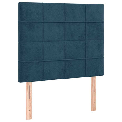 Giroletto senza Materasso Blu Scuro 90x190 cm in Velluto
