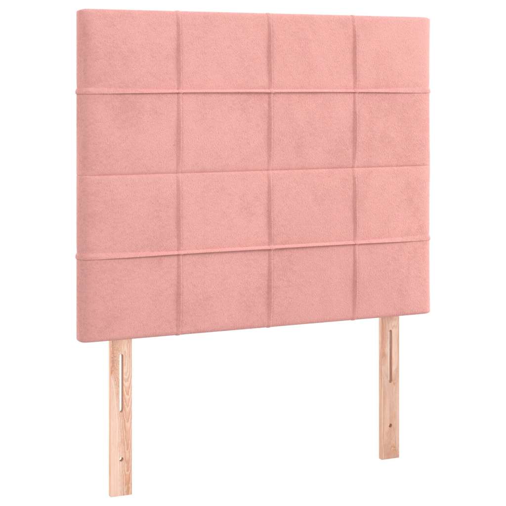 Giroletto con Testiera Rosa 90x190 cm in Velluto