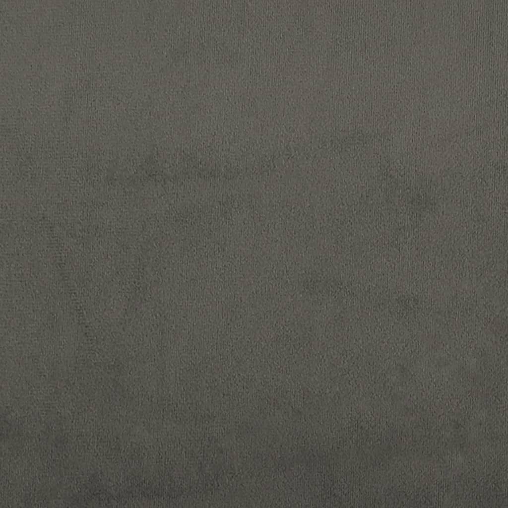 Giroletto con Testiera Grigio Scuro 90x200 cm in Velluto - homemem39