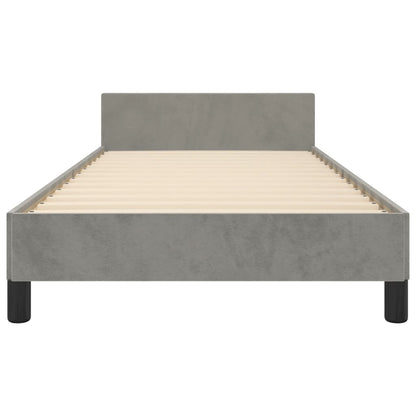 Giroletto senza Materasso Grigio Chiaro 100x200 cm Velluto | homemem39